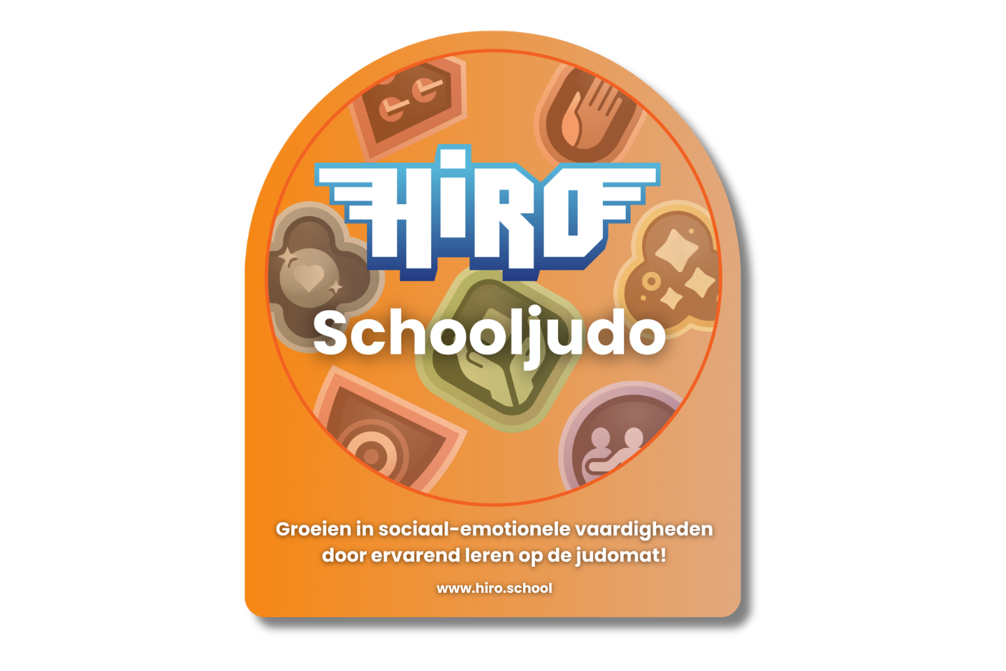Raamsticker HiRO's Schooljudo