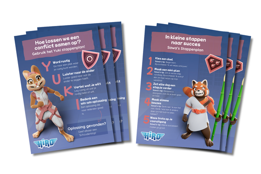 Set van 6 Posters Stappenplan Yuki & Sawa